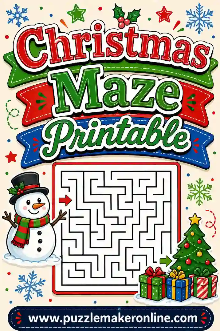 Christmas Maze Printable: Free Festive Mazes for Kids