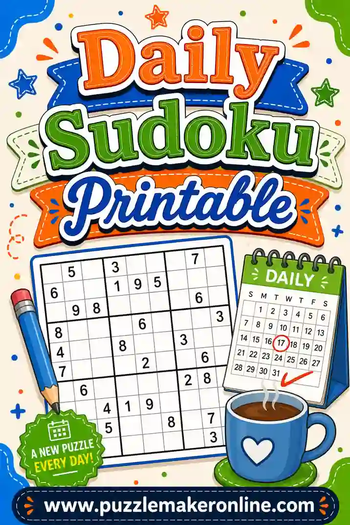 Daily Sudoku Printable: Free Puzzle Every Morning