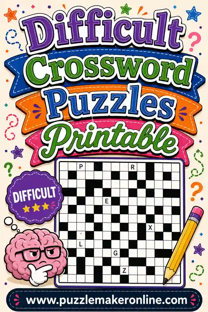 Difficult Crossword Puzzles Printable: Make One That Fights Back