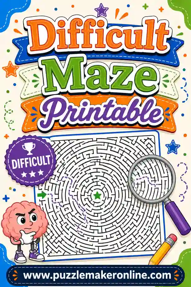 Difficult Maze Printable: What Makes a Maze Truly Hard