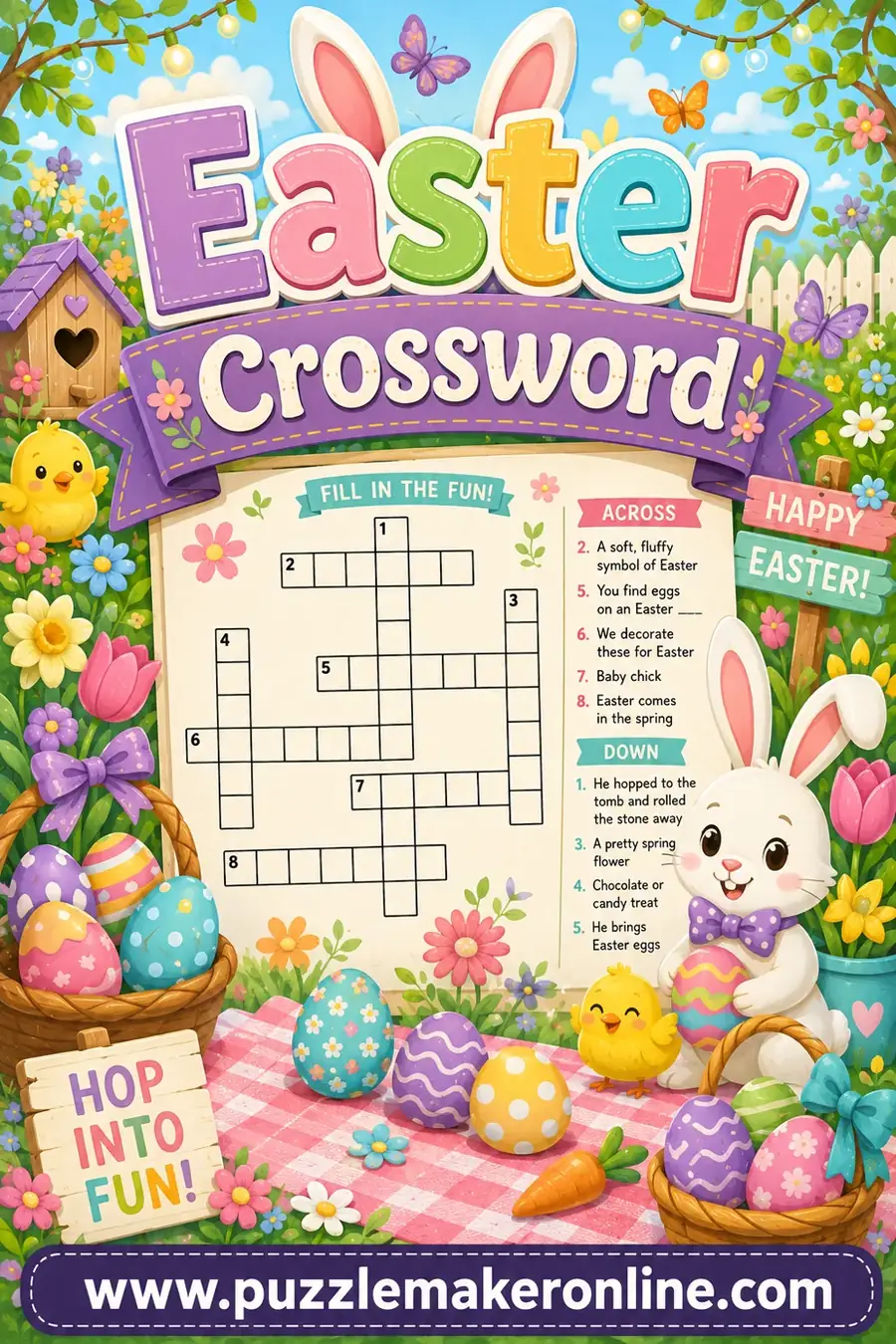 Easter Crossword: Free Printable Puzzle Maker