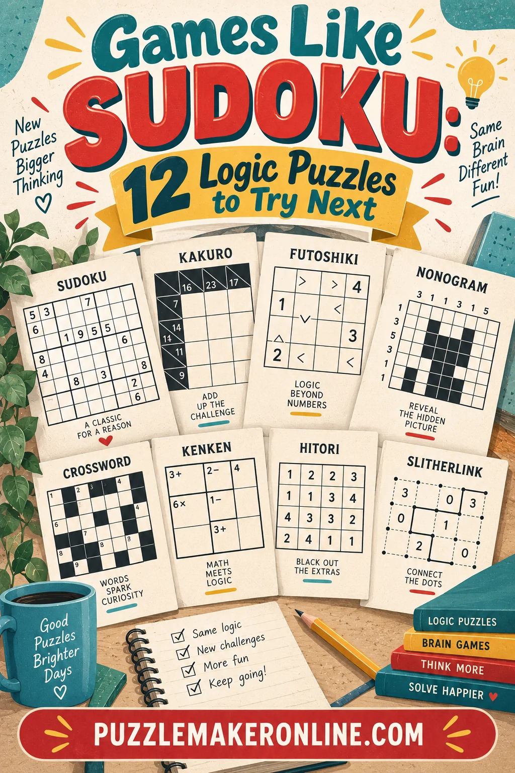Games Like Sudoku: 12 Logic Puzzles to Try Next