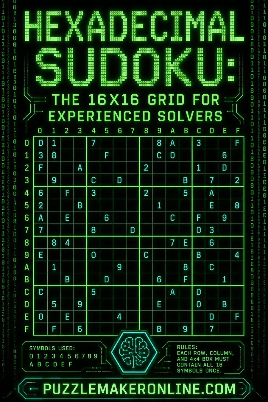 Hexadecimal Sudoku: The 16x16 Grid for Experienced Solvers