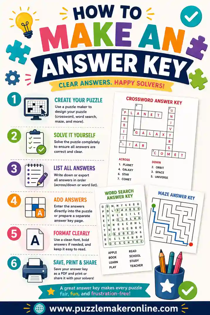 How to Make an Answer Key for Any Printable Puzzle