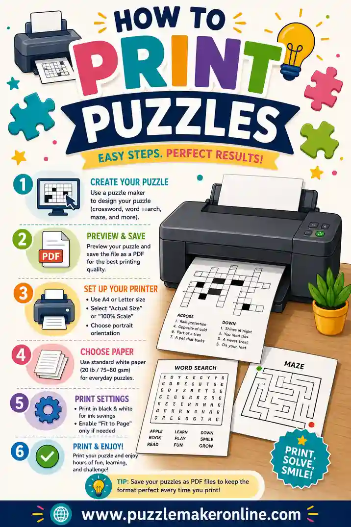 How to Print Puzzles: Crisp, Clean Results Every Time
