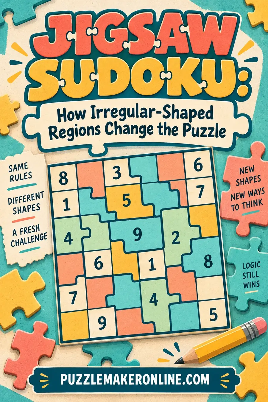 Jigsaw Sudoku: How Irregular-Shaped Regions Change the Puzzle