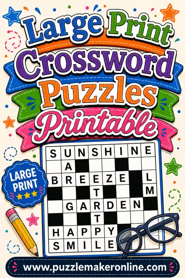 Large Print Crossword Puzzles Printable: Easy on the Eyes