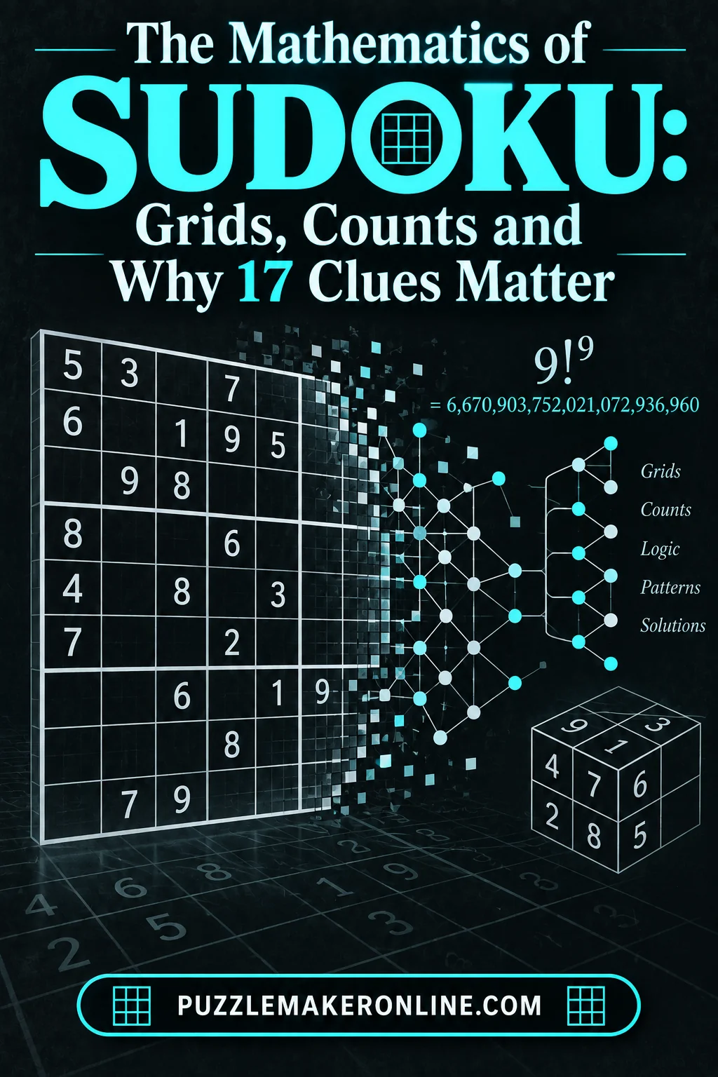 The Mathematics of Sudoku: Grids, Counts and Why 17 Clues Matter