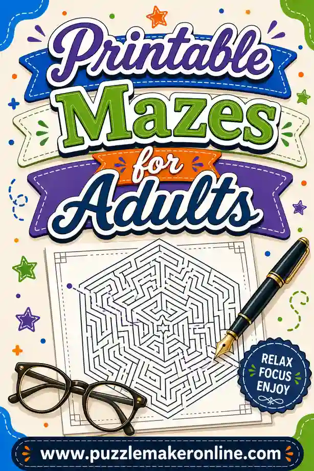 Printable Mazes for Adults: Free Hard Mazes to Print