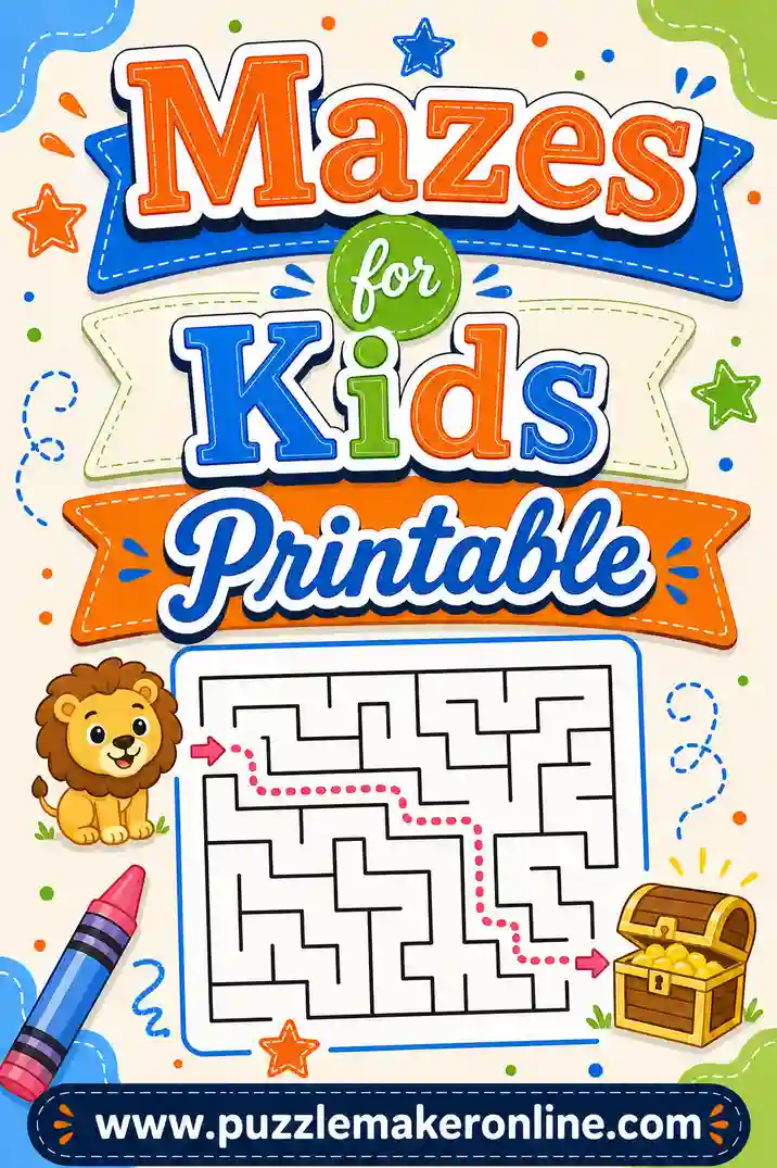 Mazes for Kids Printable: Free Maze Maker