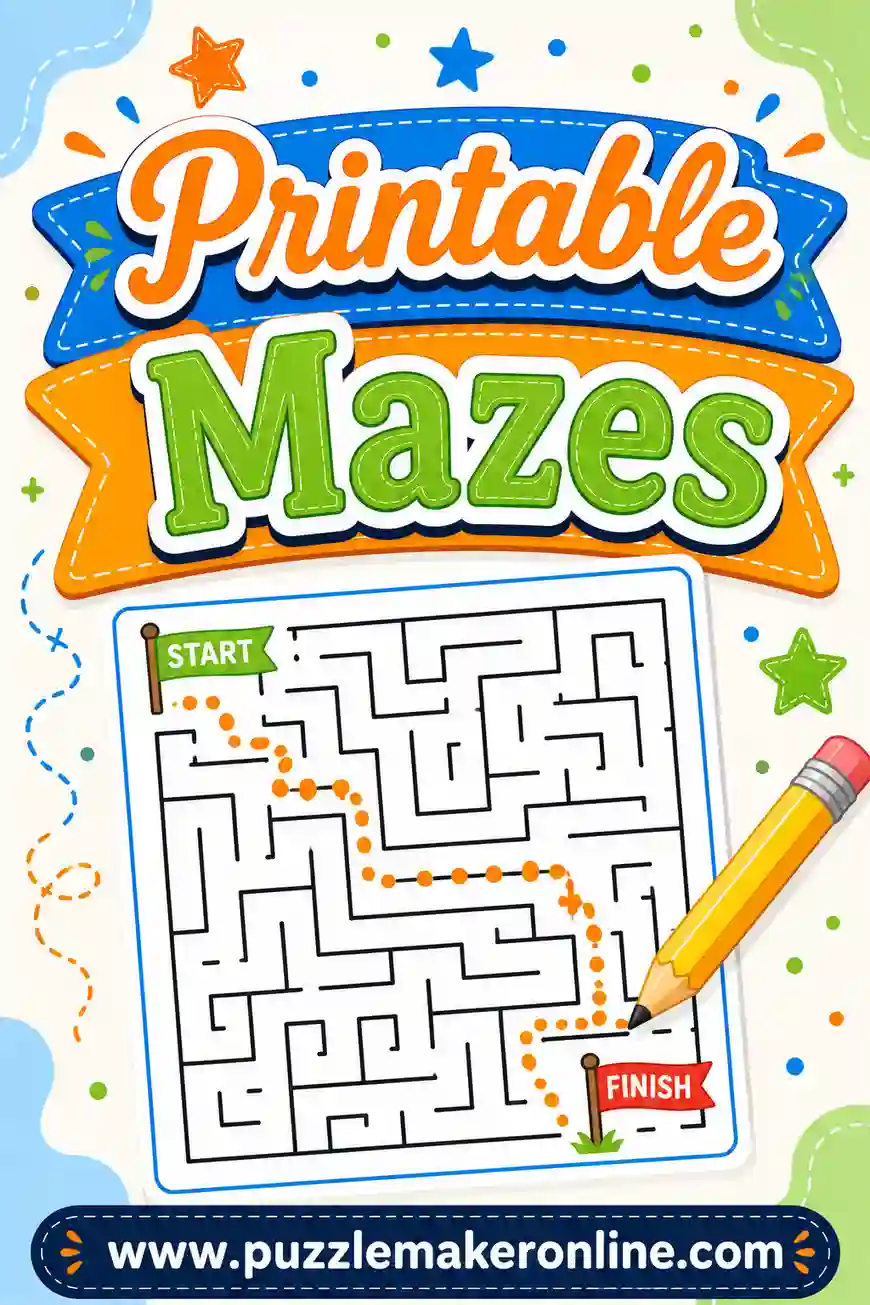 Printable Mazes: Free Maze Maker for Any Difficulty