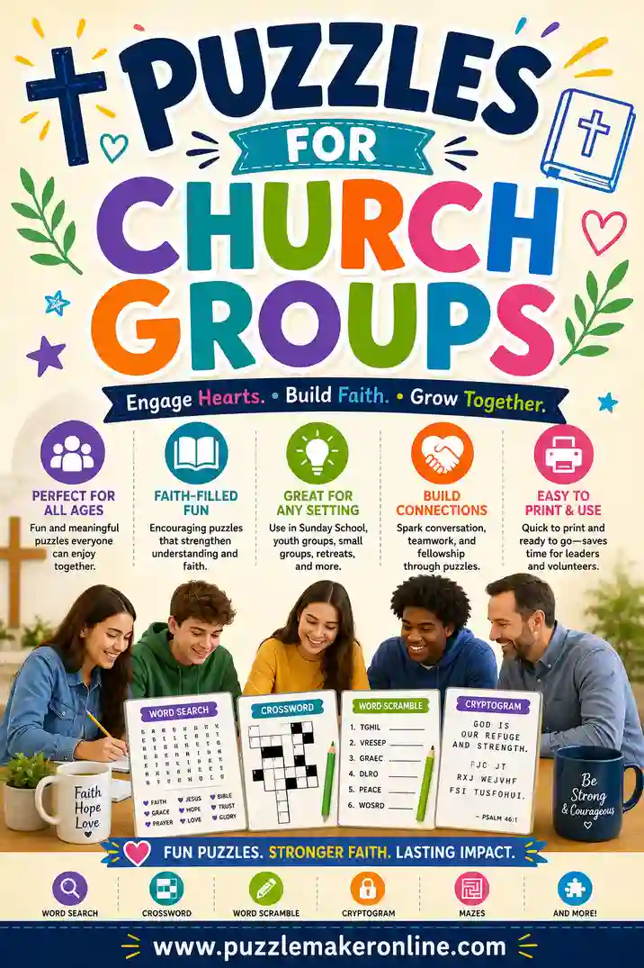 Puzzles for Church Groups: Free Printable Word Games