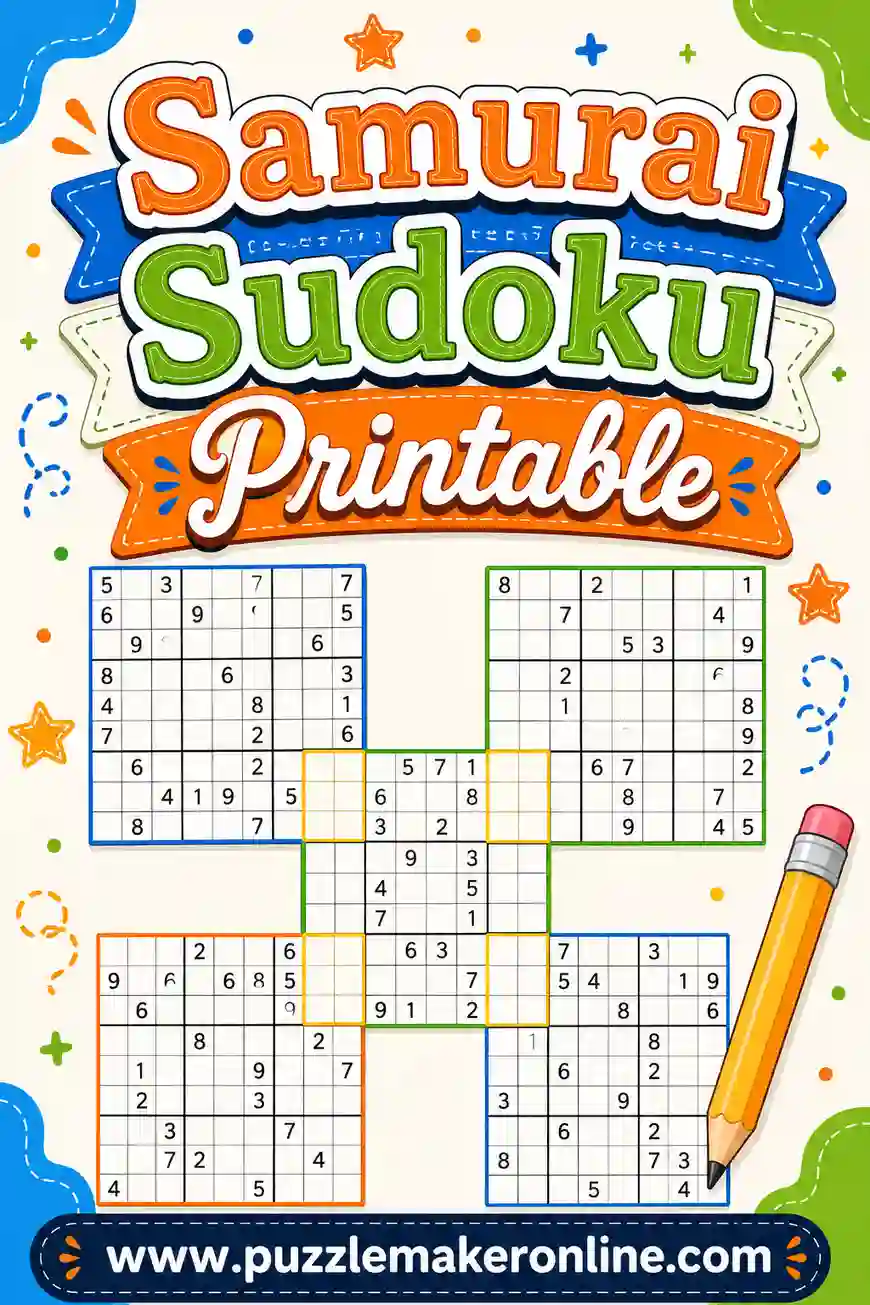 Samurai Sudoku Printable: Rules, Strategy & Practice