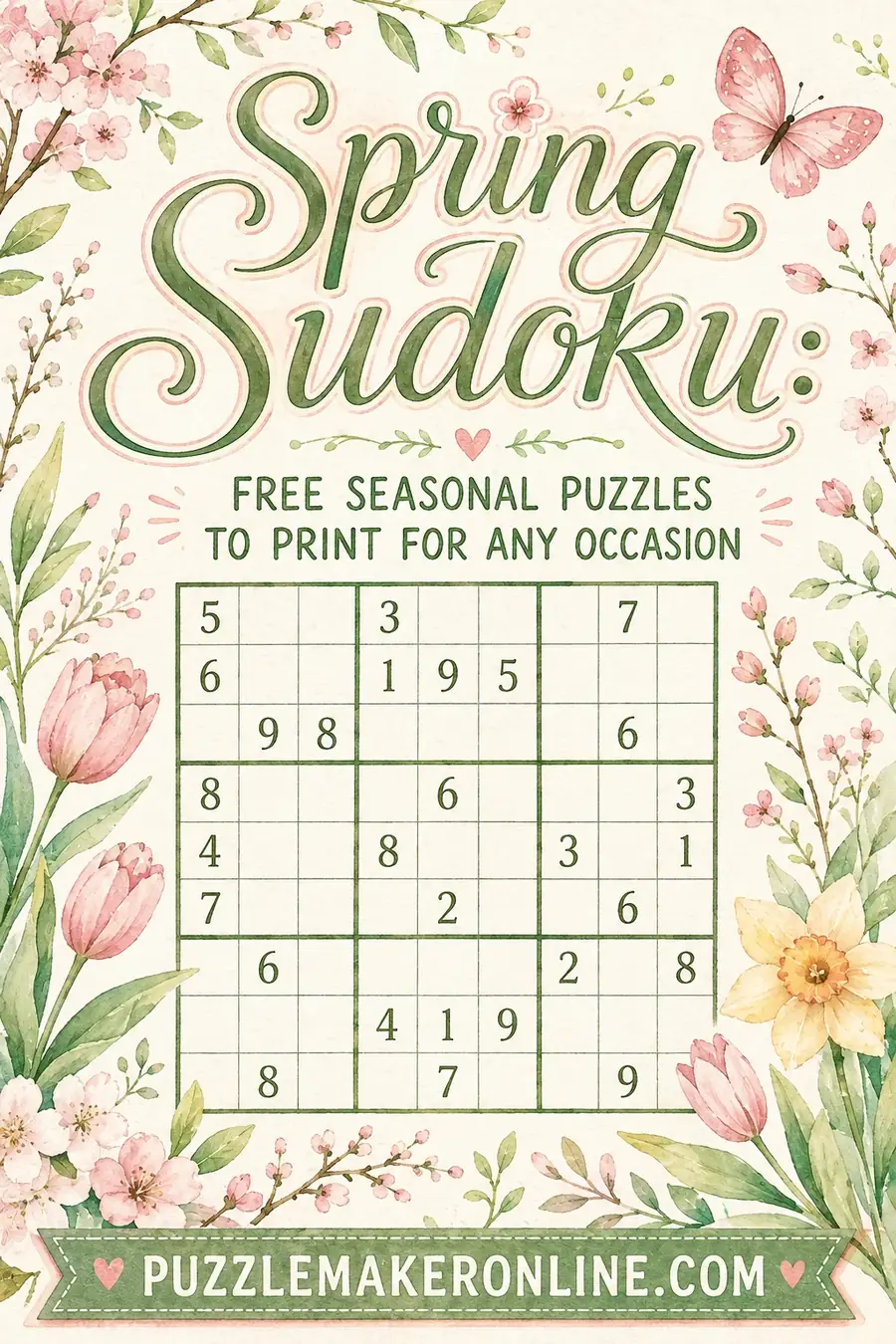 Spring Sudoku: Free Seasonal Puzzles to Print for Any Occasion