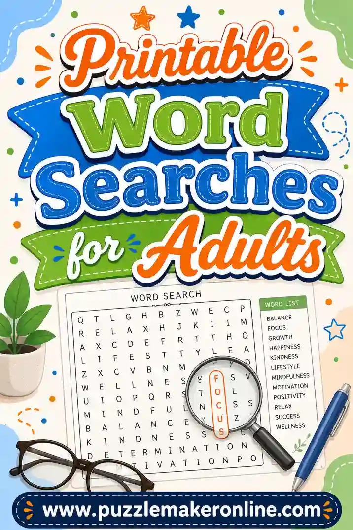 Printable Word Searches for Adults: Free & Actually Hard